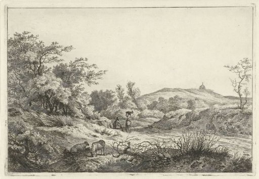Landscape with a shepherd and a woman