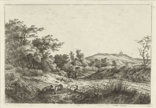 Landscape with a shepherd and a woman