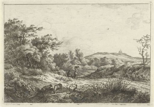 Landscape with a shepherd and a woman