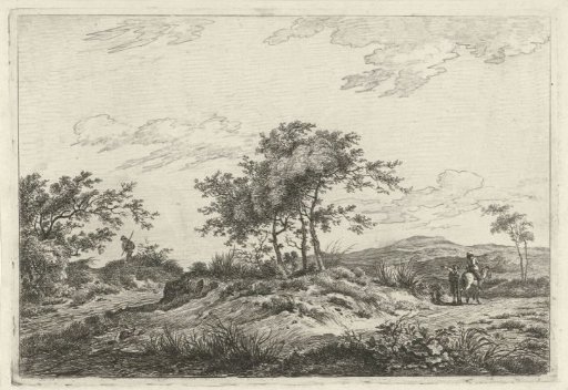 Landscape with a rider and a pedestrian