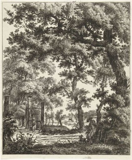 Landscape with woman with a yoke