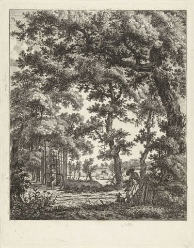 Landscape with woman with a yoke