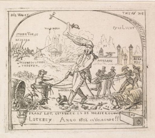 Napoleon Gets the Stocking on His Head, 1812