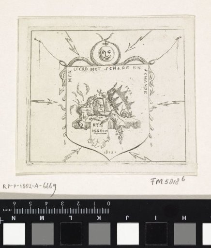 Coat of Arms with Broken Crowns and a Torn Banner of the Confederation of the Rhine