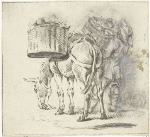 Loaded donkey