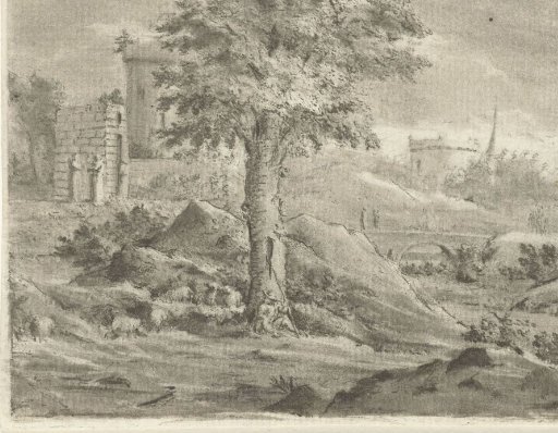 Landscape with Shepherd and Sheep