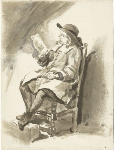 Young man reading