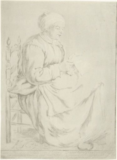 Old woman reading
