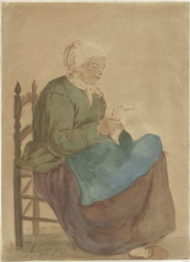 Old woman reading