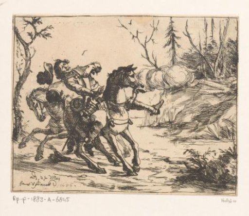 Two riders in an ambush