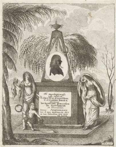 Portrait of C.A. vanden Broeck on a tomb monument