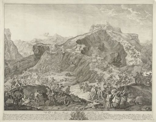 Attack on the mountain fortress Colle dell'Assietta