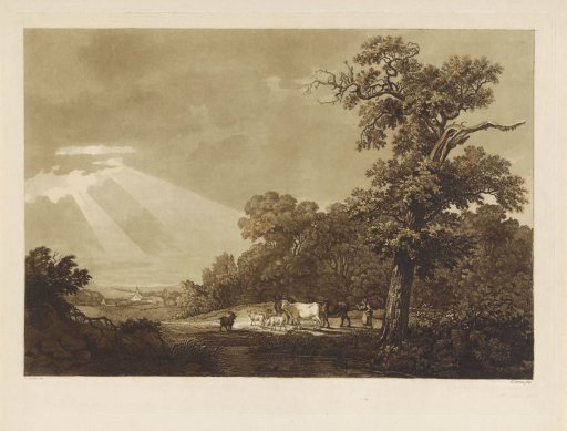 Hilly Landscape with a Herd of Animals