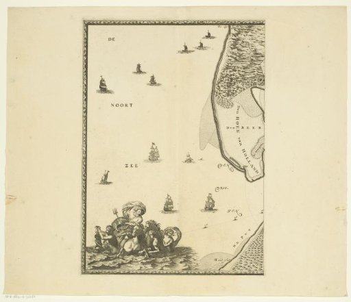 Map of the Maas from Rotterdam to the North Sea (first part)