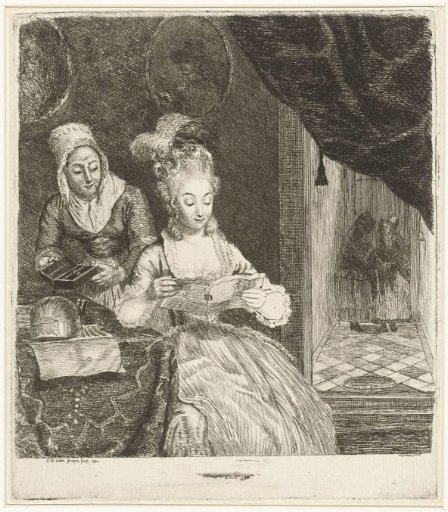 Young woman reads a letter