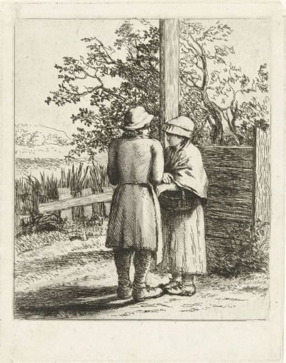 Man and woman in conversation