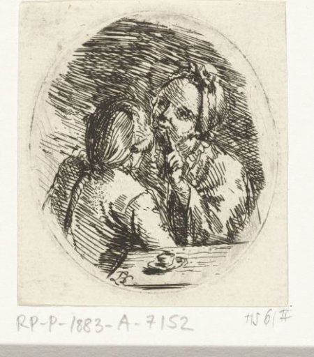 Man and woman in conversation