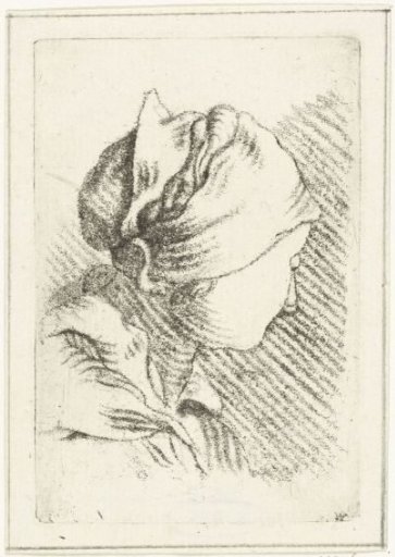 Study sheet with a woman's head with a headscarf