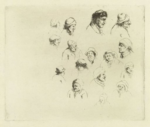 Study Sheet with Sixteen Heads