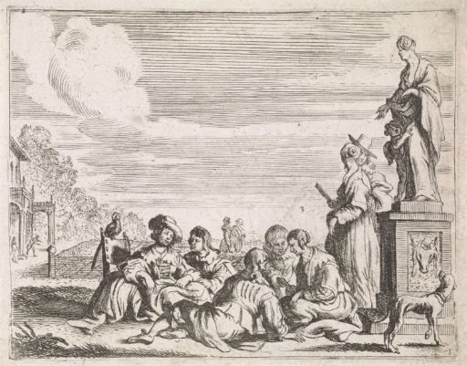 Elegant Company in a Garden