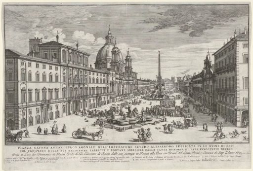 View of the Piazza Navona in Rome