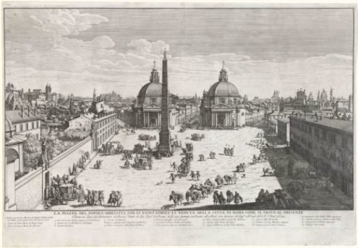 View of the Piazza del Popolo in Rome