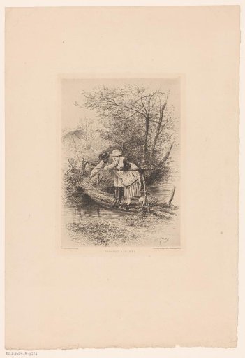 Forest Landscape with a Fishing Couple