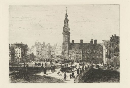View of the Muntplein in Amsterdam