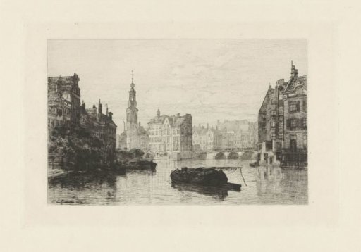 View of the Munt Tower in Amsterdam