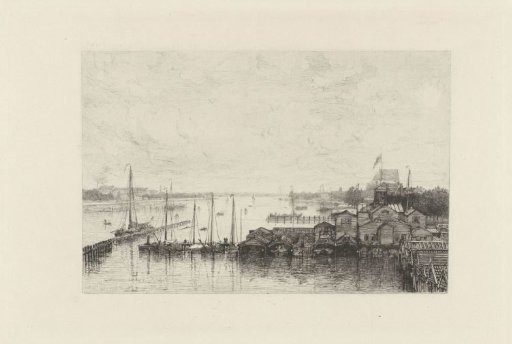 View of the buildings of the rowing club De Hoop
