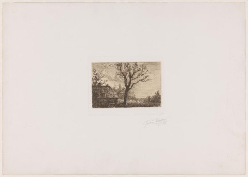 Landscape with two farmhouses