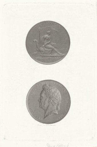 Coin on the occasion of the jubilee of King Willem I