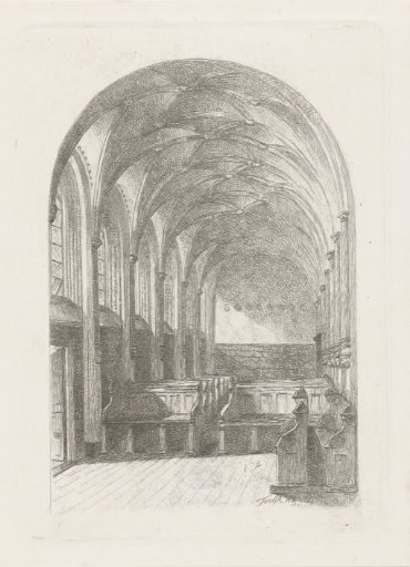 Interior of a section of the Cathedral at Utrecht