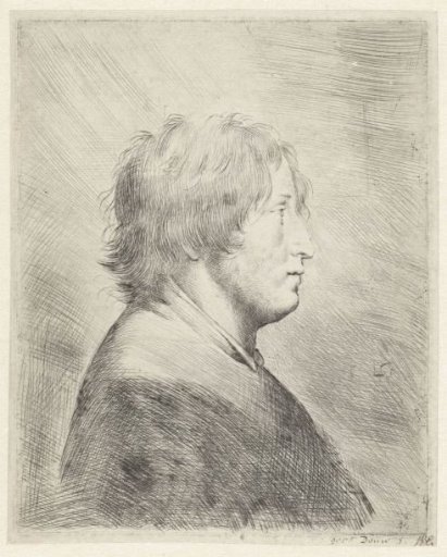 Portrait of a Man, in Profile to the Right