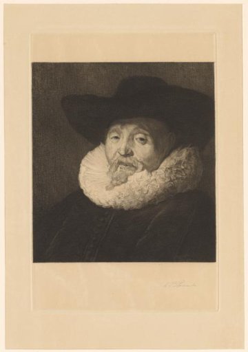 Portrait of a man with hat and pleated collar