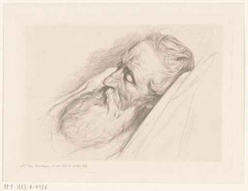 Sleeping man with a beard