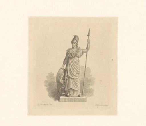 Minerva with the coat of arms of The Hague