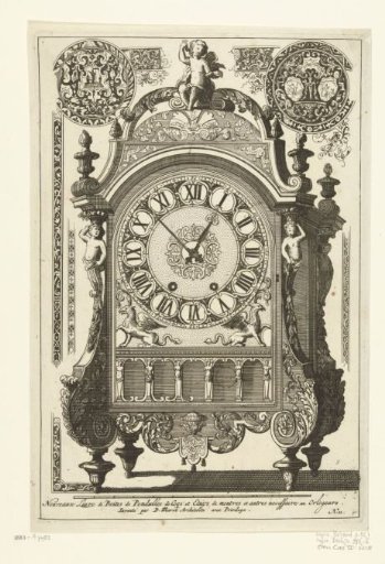 Title page: New Book of Clock Cases, Cock Cages, and Watch Cases and Other Necessities for Clockmakers
