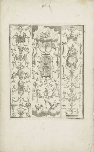 Grotesques with Diana on a cloud