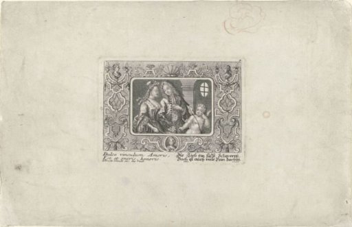 Amor leads a chained couple of lovers
