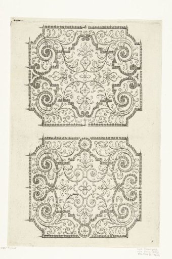 Plan of a garden with two rectangular parterres