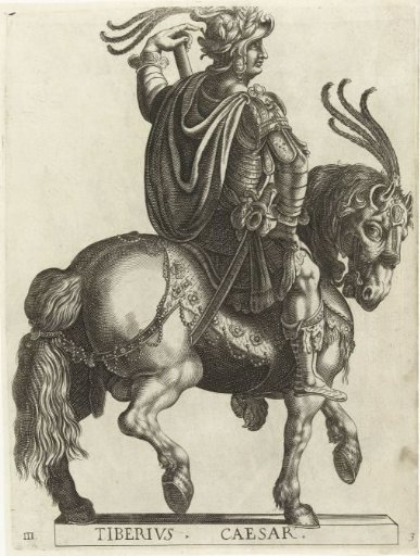 Equestrian portrait of Emperor Tiberius