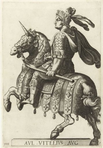 Equestrian portrait of Emperor Vitellius