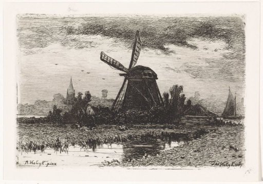 Landscape with a mill