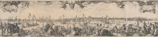Profile of Amsterdam, viewed from the IJ, consisting of two parts