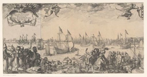 Profile of Amsterdam, seen from the IJ (left part)