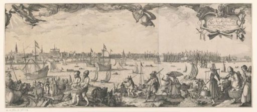 Profile of Amsterdam, seen from the IJ (right part)