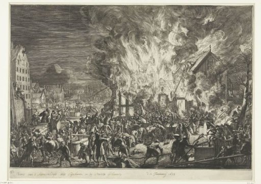 Fire in the shipyards of the Admiralty, 1673