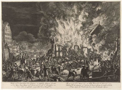 Fire in the Flax Yards of the Admiralty, 1673