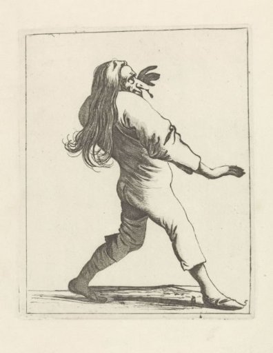 Long-haired man with a snout